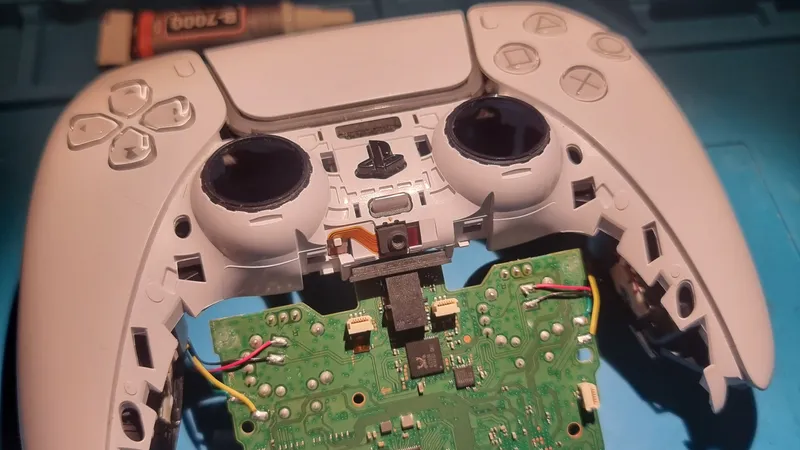 Geopende PS5 controller